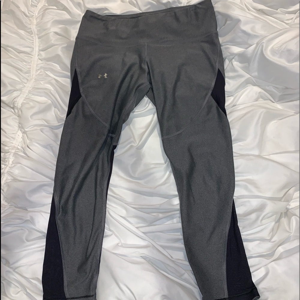 under armour compression leggings with mesh panels